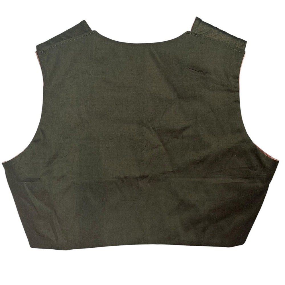 Handmade Renaissance Reversible Bodice Vest Womens Size M Pink Olive Damask - Picture 5 of 9